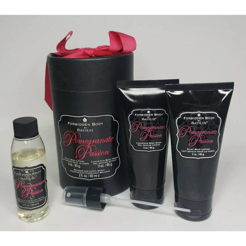 PartyLite Forbidden Fruits Body Wash &‎ Lotion Pomegranate Passion P13B/P950228